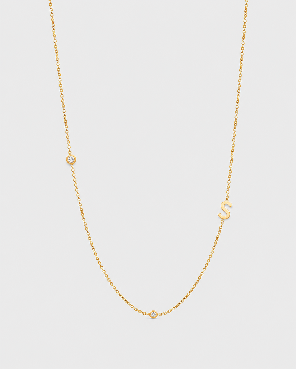 Necklace with initial letter