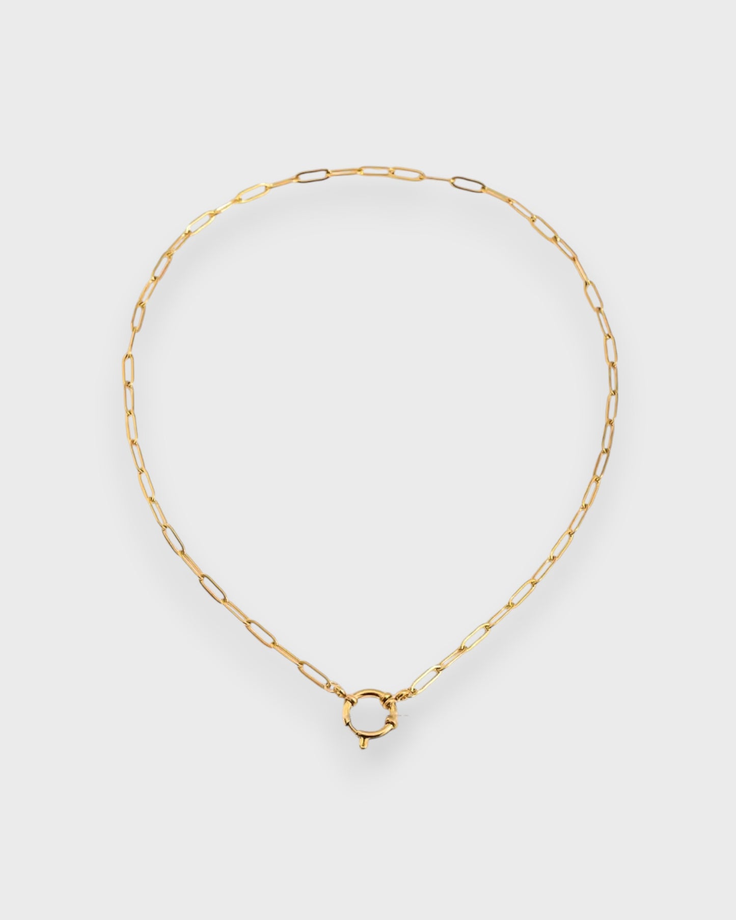 PAPERCLIP chain with hoop for charms
