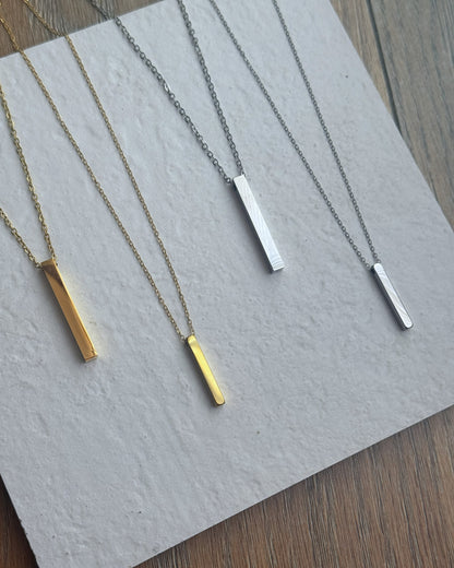 Vertical bar necklace