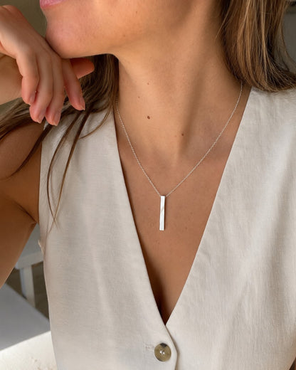 Vertical bar necklace
