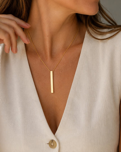 Vertical bar necklace