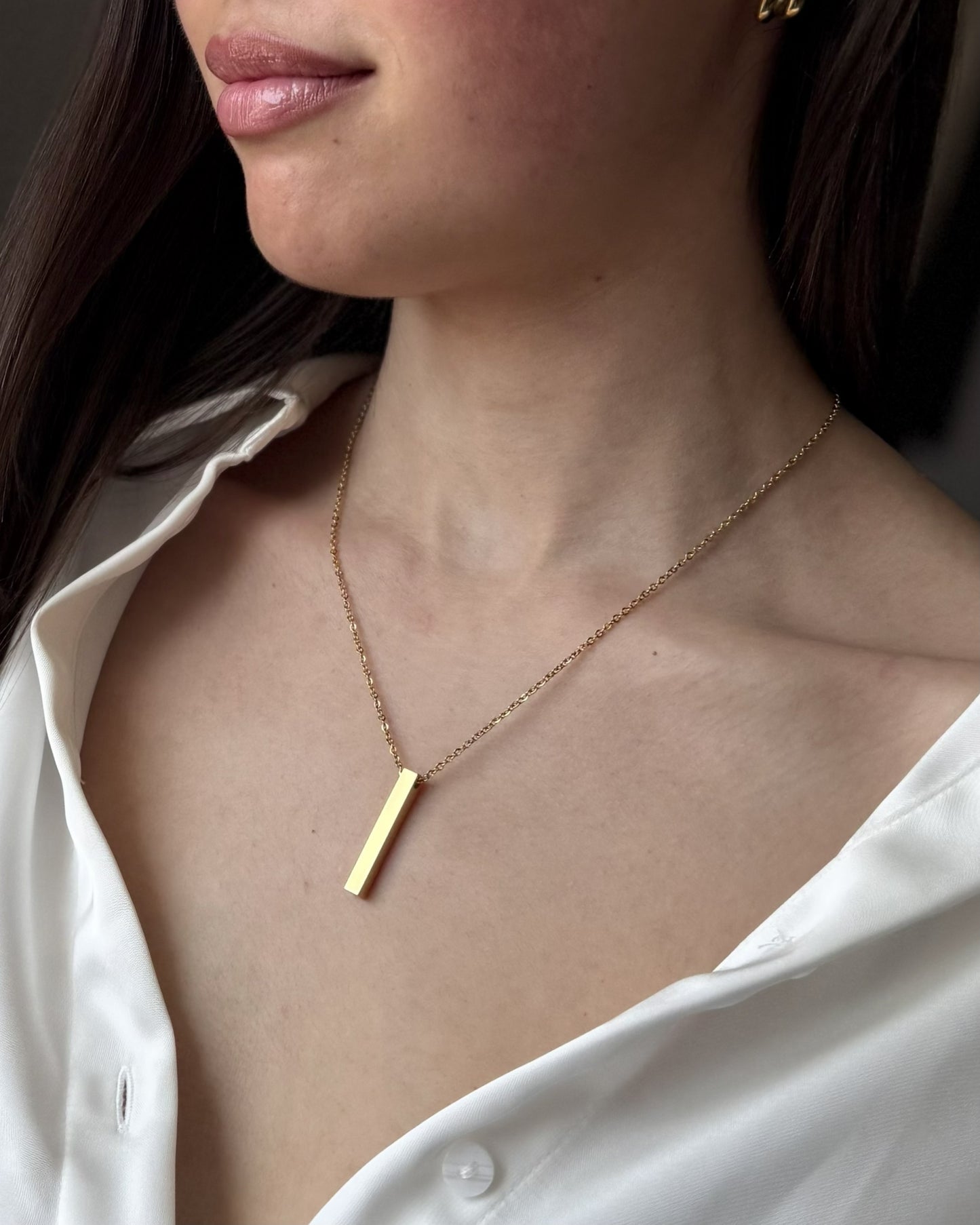 Vertical bar necklace