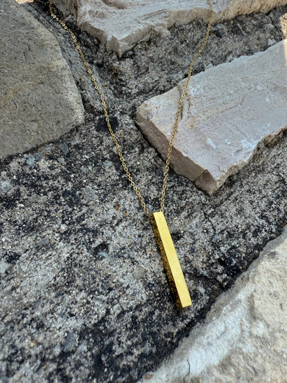 Vertical bar necklace