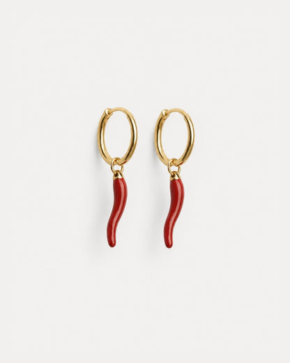 Aritos con charm chili
