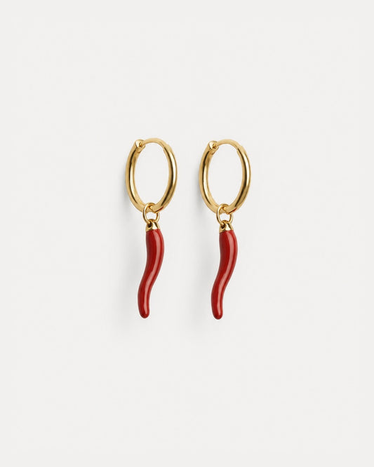 Aritos con charm chili