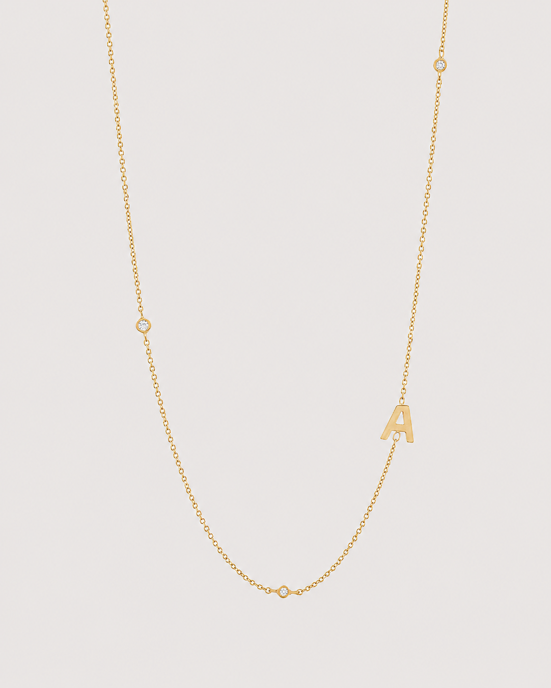 Necklace with initial letter
