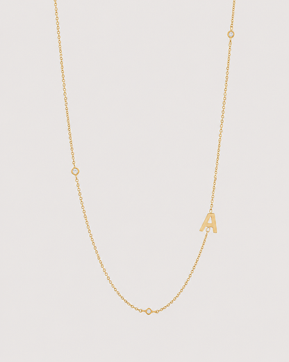 Necklace with initial letter