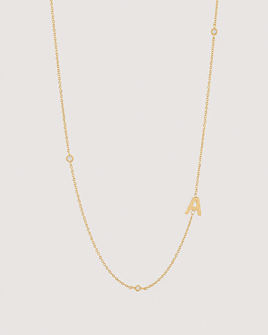 Necklace with initial letter