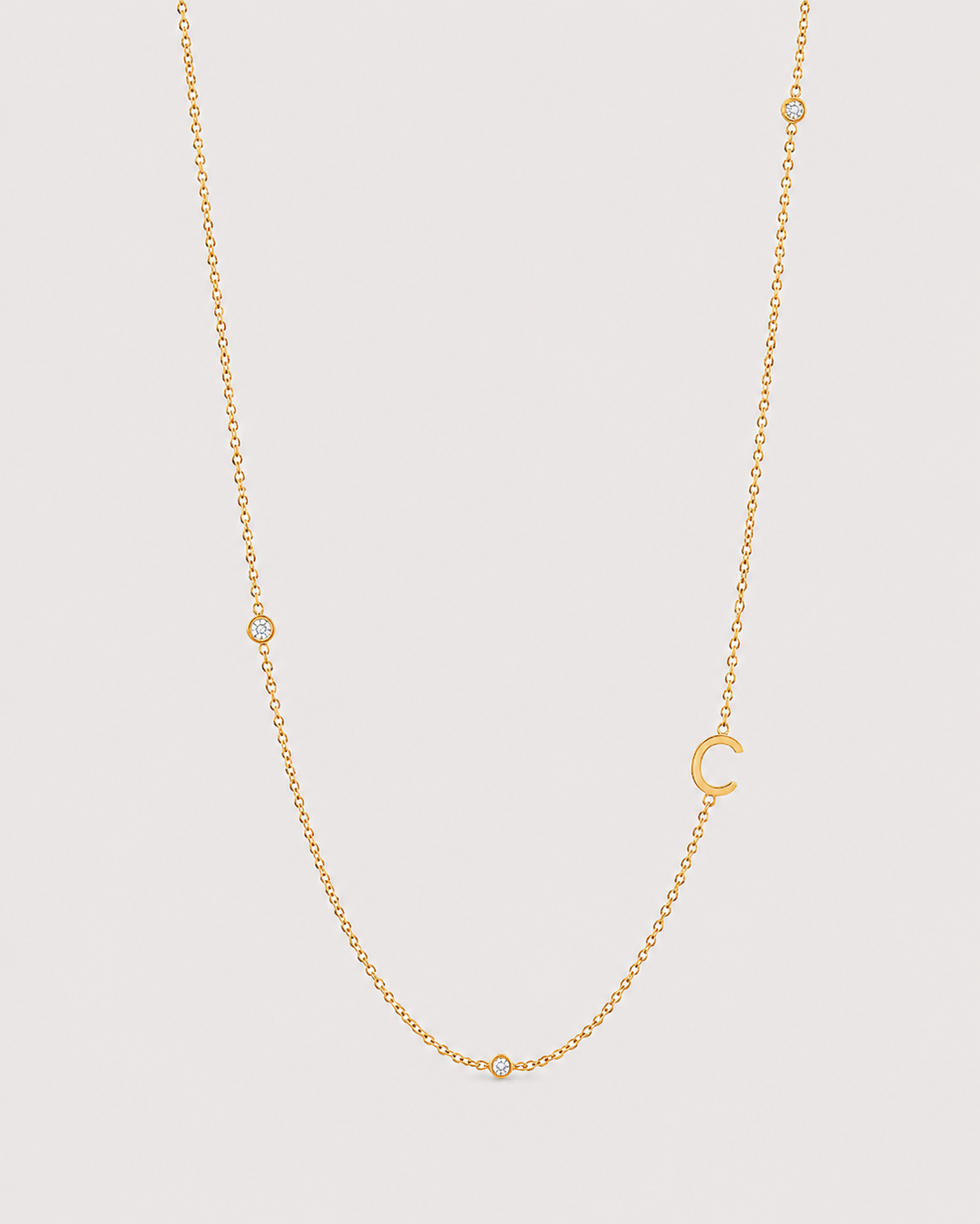Necklace with initial letter