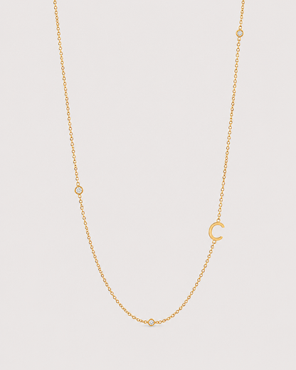 Necklace with initial letter