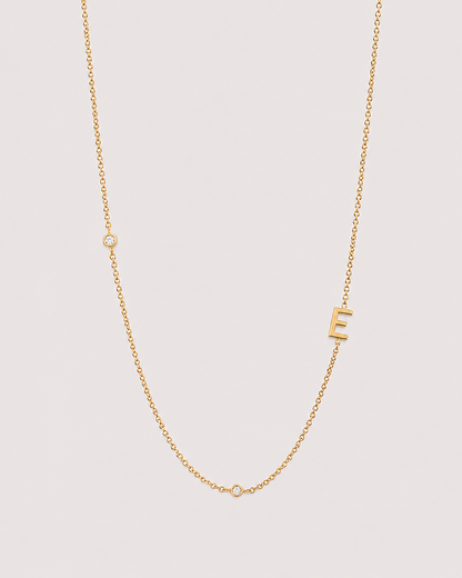 Necklace with initial letter