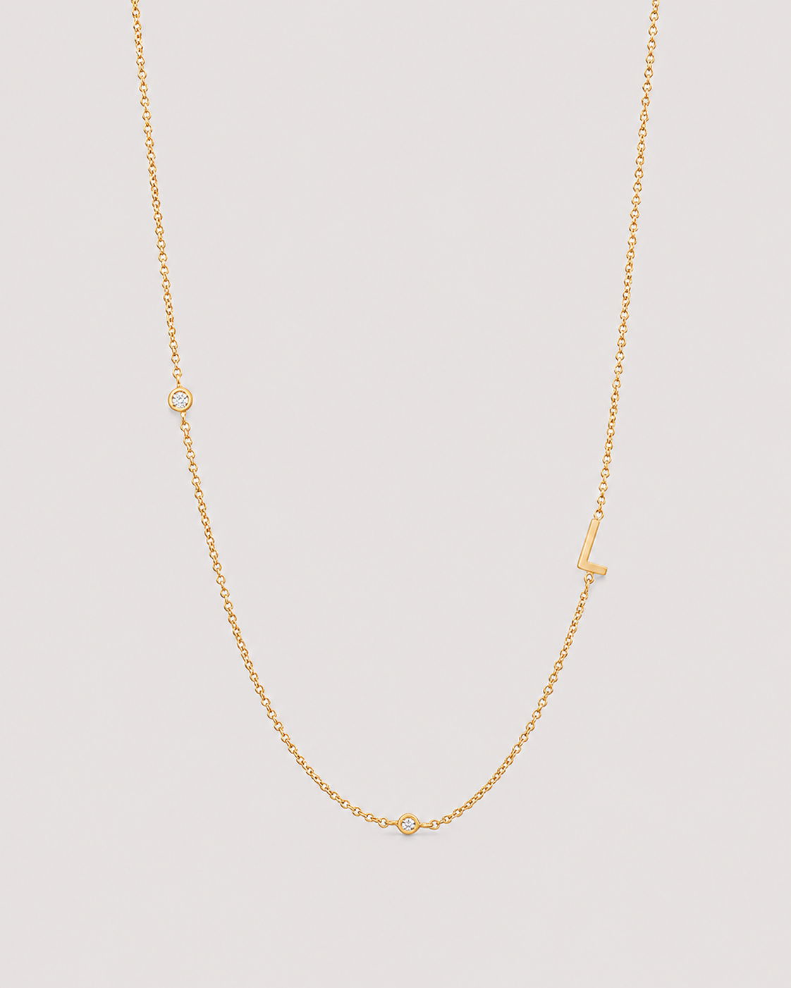 Necklace with initial letter