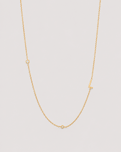 Necklace with initial letter
