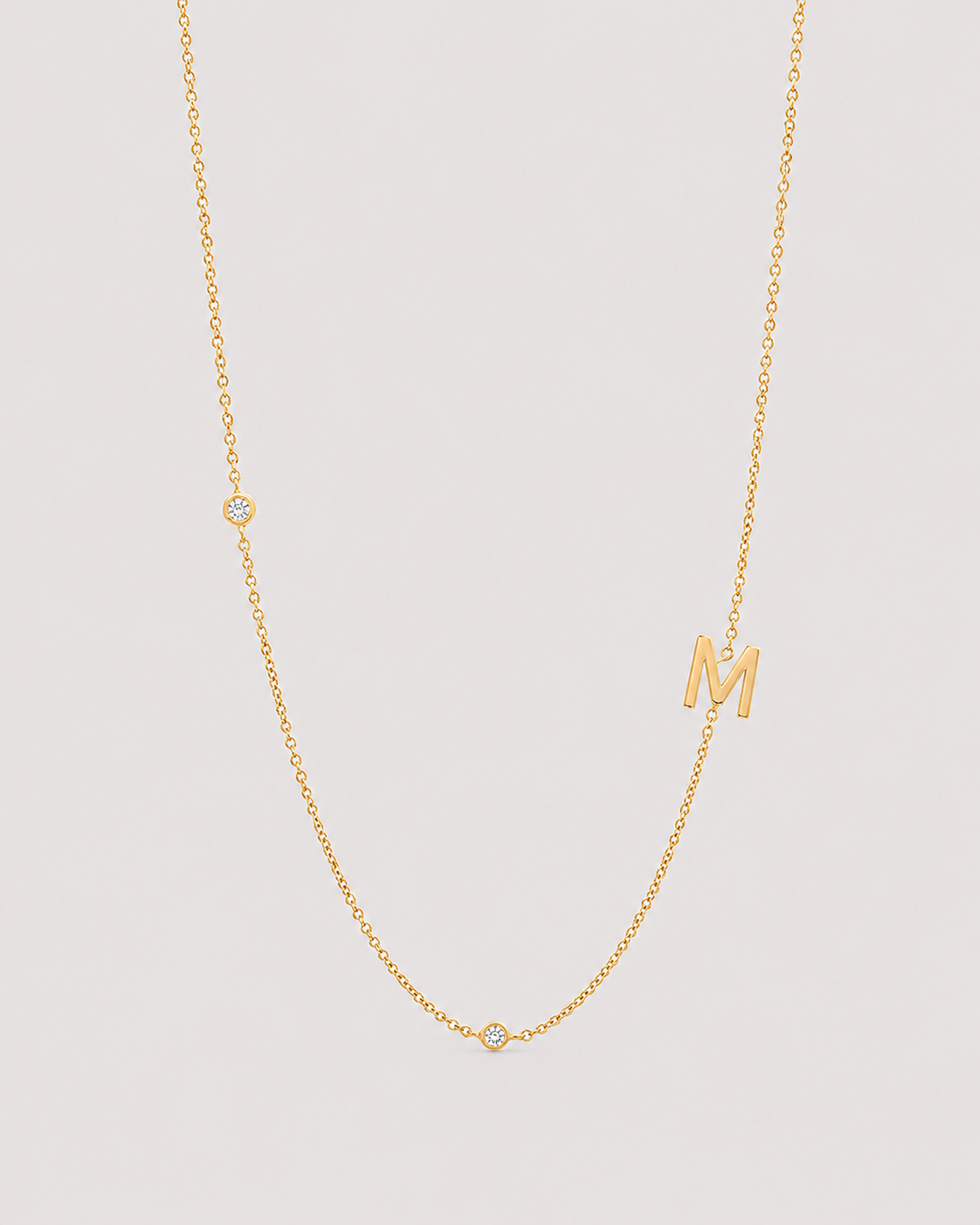 Necklace with initial letter