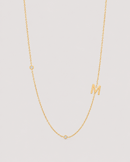 Necklace with initial letter