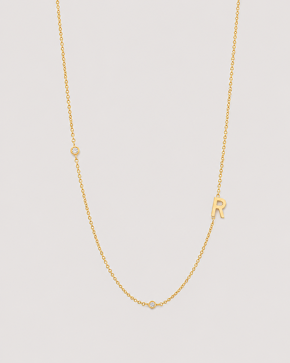 Necklace with initial letter