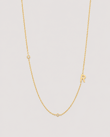 Necklace with initial letter
