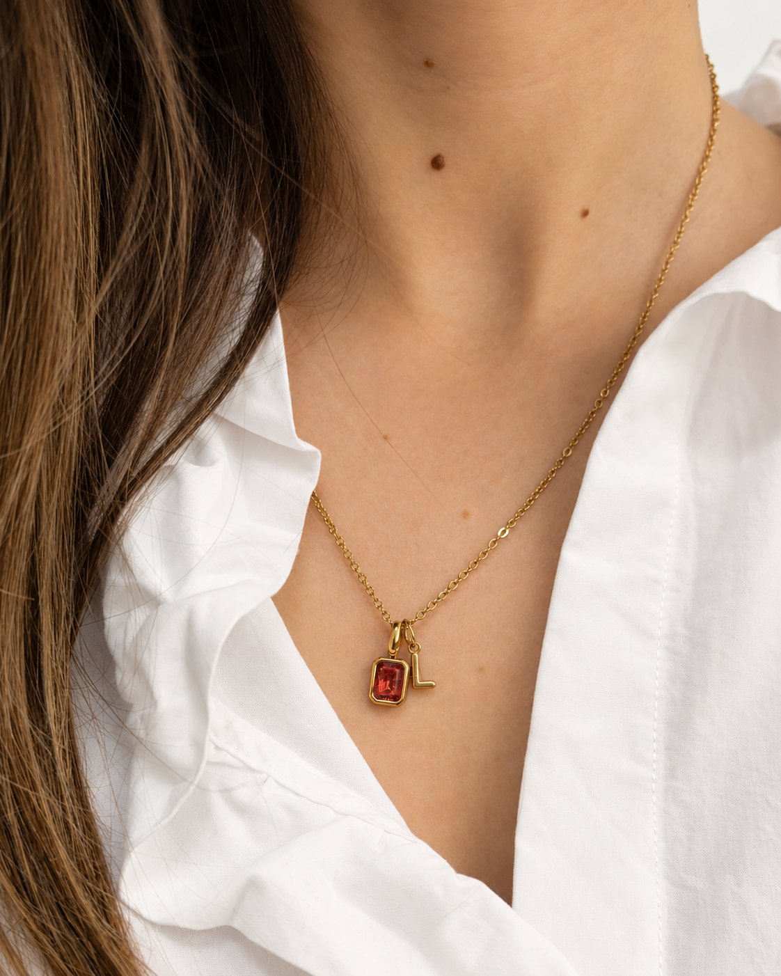 Cadena con charm LETRA INICIAL