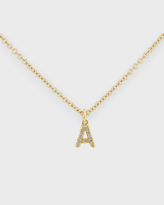 Cadena con charm LETRA INICIAL con CIRCONITAS