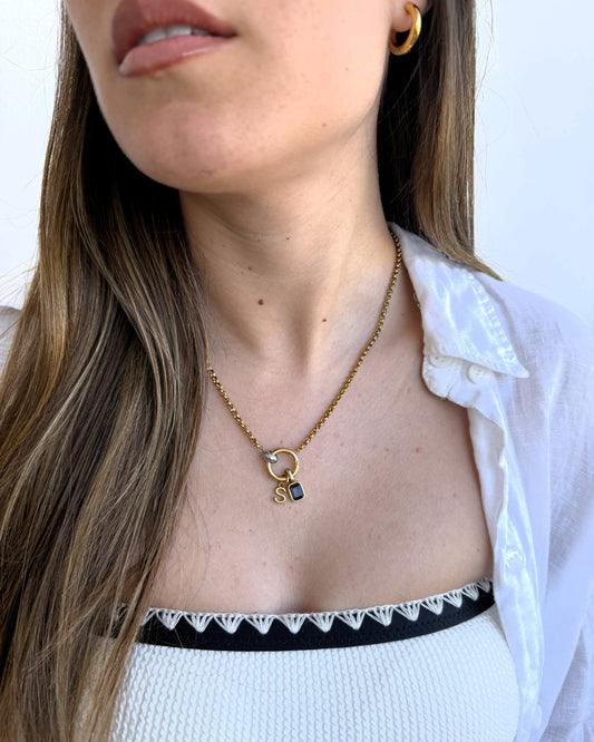 Cadena tipo ROLO con arito para charms