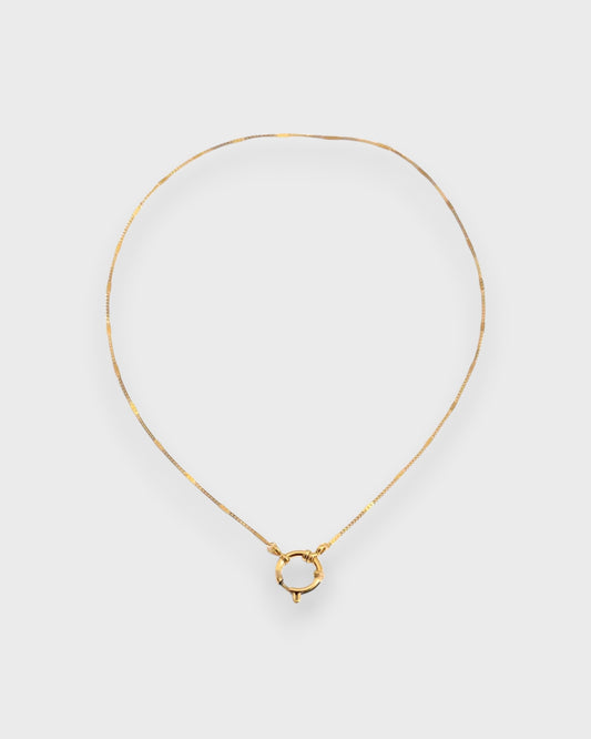 Cadena FLAT CURB con arito para charms