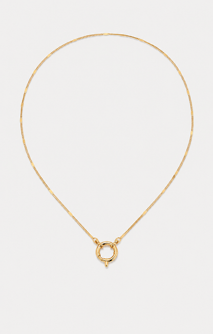 Cadena FLAT CURB con arito para charms