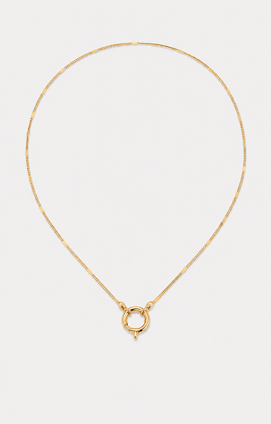 Cadena FLAT CURB con arito para charms