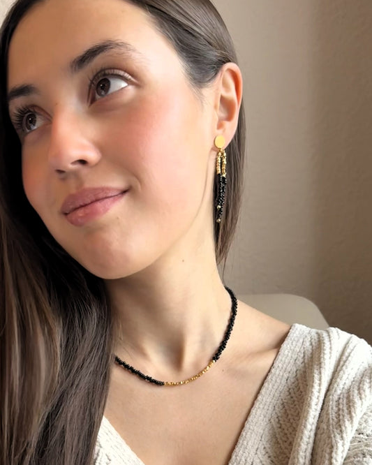 Pendientes TERRA negro