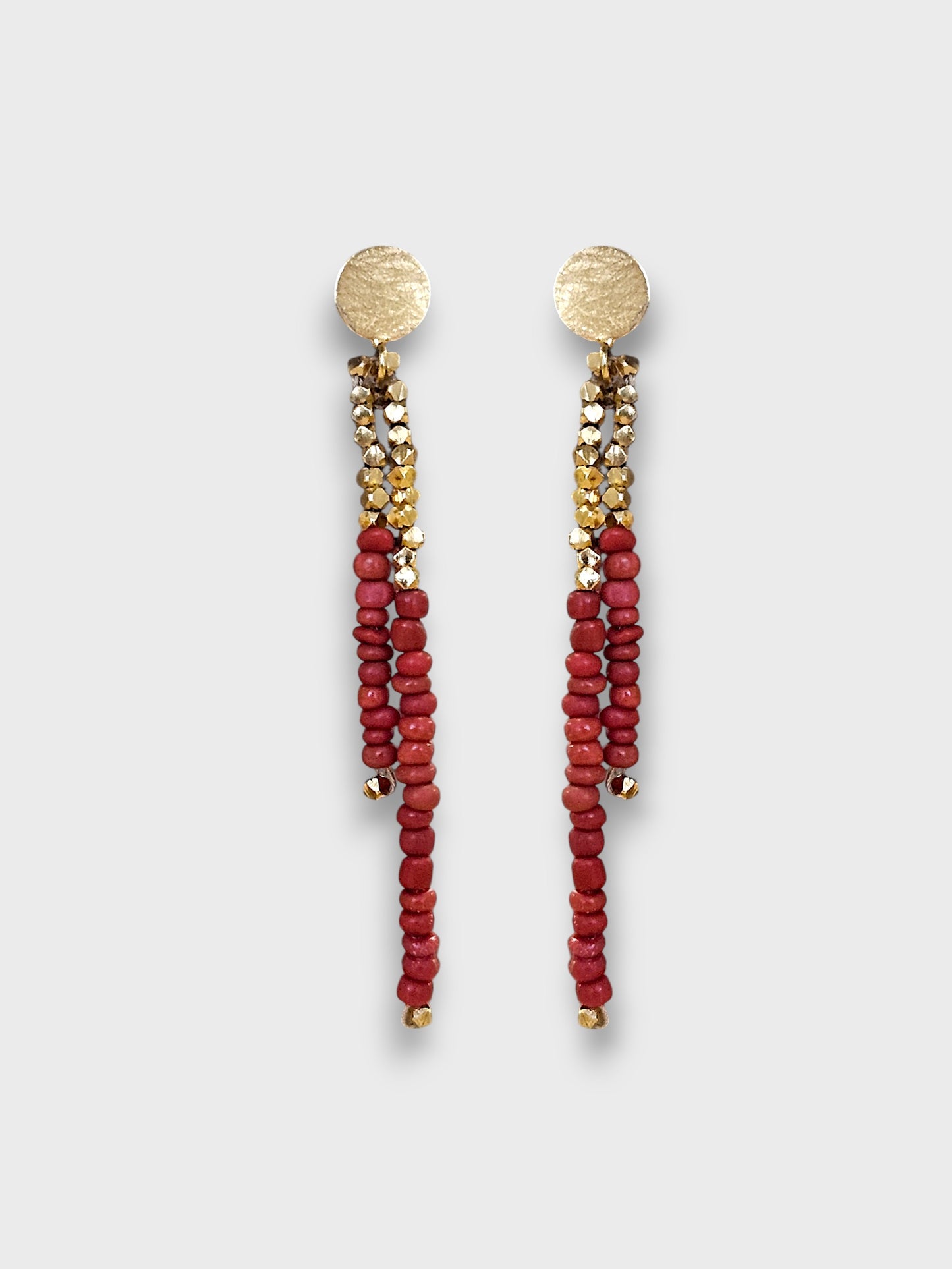 Pendientes TERRA rojos