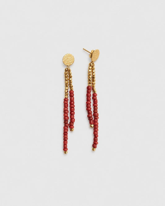 Pendientes TERRA rojos