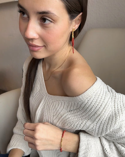 Pendientes TERRA rojos