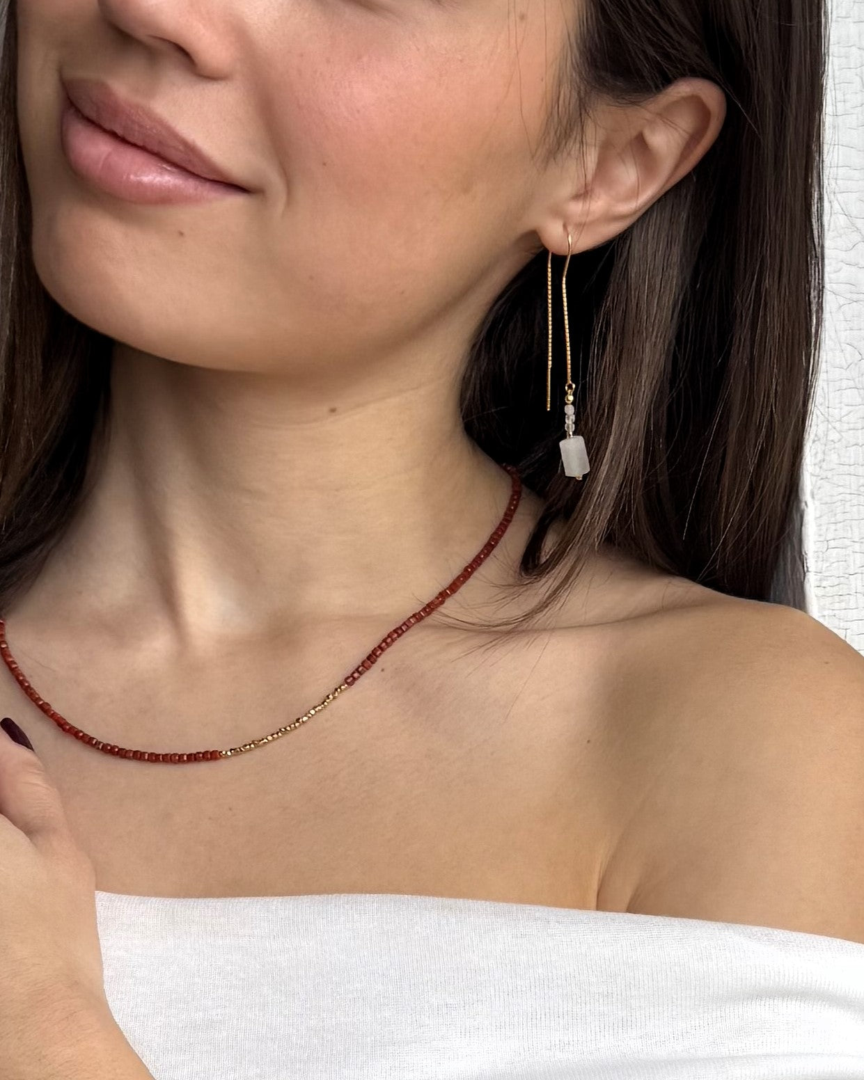 Pendientes DIBBA blancos