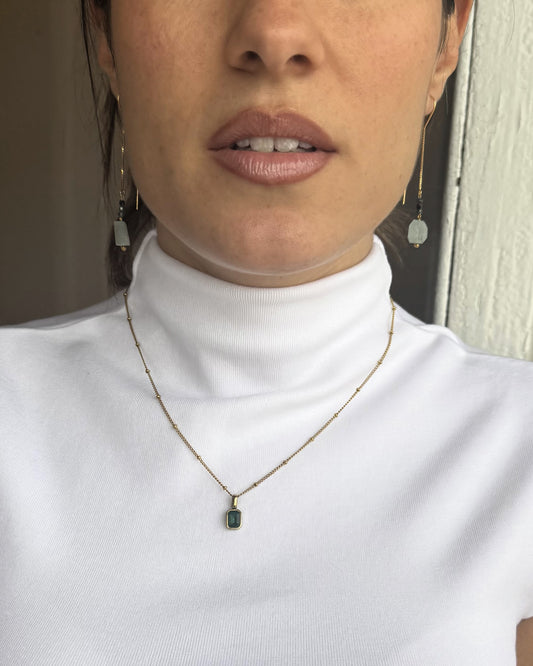 Pendientes DIBBA aguamarina