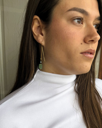 Pendientes DIBBA verde botella