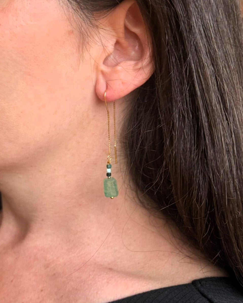 Pendientes DIBBA verde botella
