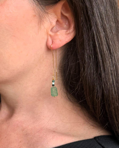 Pendientes DIBBA verde botella