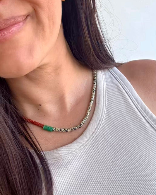 DALMATIAN 03 Red necklace